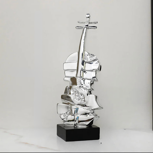 ArtZ® Strings of Elegance Sculpture Violin Sculpture Silver