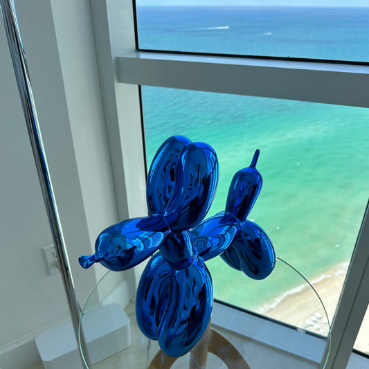 ArtZ® Balloon Dog Sculpture Sculptures Blue 4x4x1.5 inches (10x10x4cm)