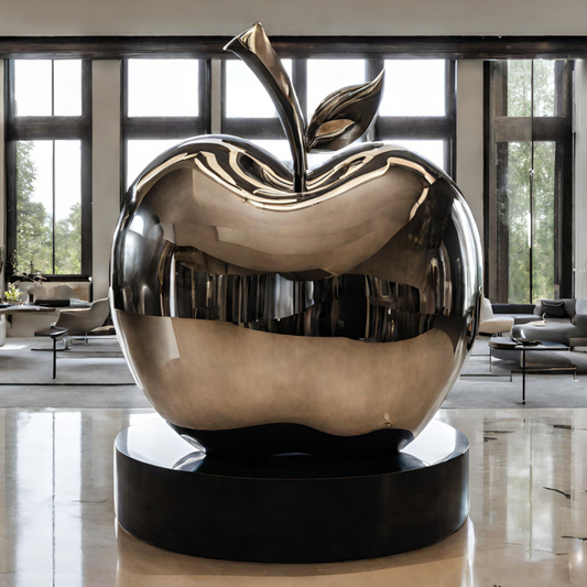 ArtZ® Stainless Steel Apple Sculpture Stainless Steel Apple Sculpture