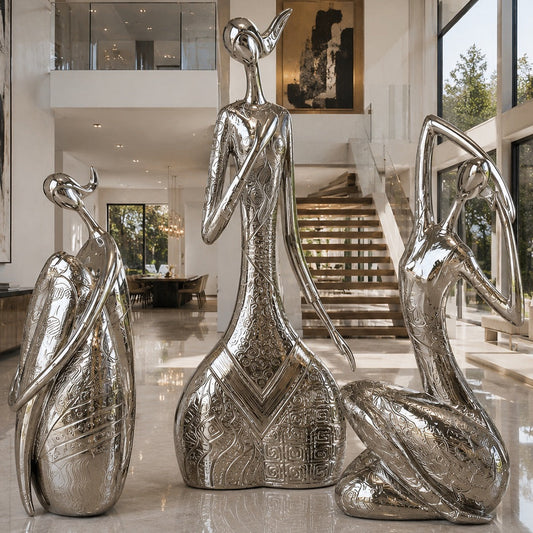 OSO Stainless Steel Silent Sovereigns Sculptures OSO Stainless Steel Silent Sovereigns Sculptures