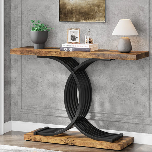 ArtZ® Marbella Entry Table Entry Table Brown with Black Legs