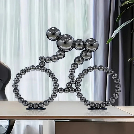ArtZ® Stainless Steel Bubble Bike Sculpture Stainless Steel Bike Sculpture