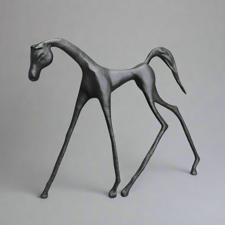 ArtZ® Cast Iron Horse Sculpture Horse Sculpture Black