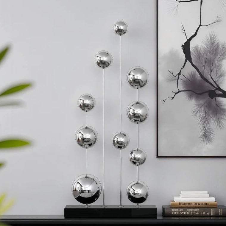ArtZ® Mirror Orbit Stainless Steel Ball Sculpture Stainless Steel Ball Sculpture