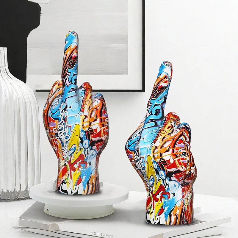 ArtZ® I Have A Bad Attitude Sculpture Middle Finger Sculpture