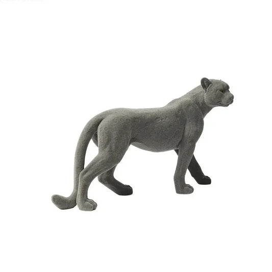 ArtZ® Luxe Leopard Sculpture Leopard Sculpture All Fours Gray