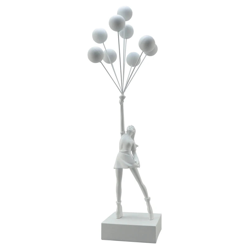 ArtZ® Up & Away Sculpture Balloon Sculpture White Balloons; White Girl
