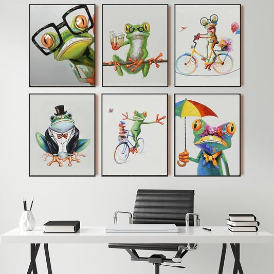 ArtZ® Most Interesting Frog In The World Paintings Frog Wall Art