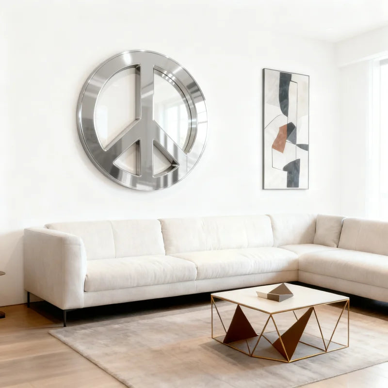 ArtZ® Reflect Peace Stainless Steel Sculpture Peace Sculpture