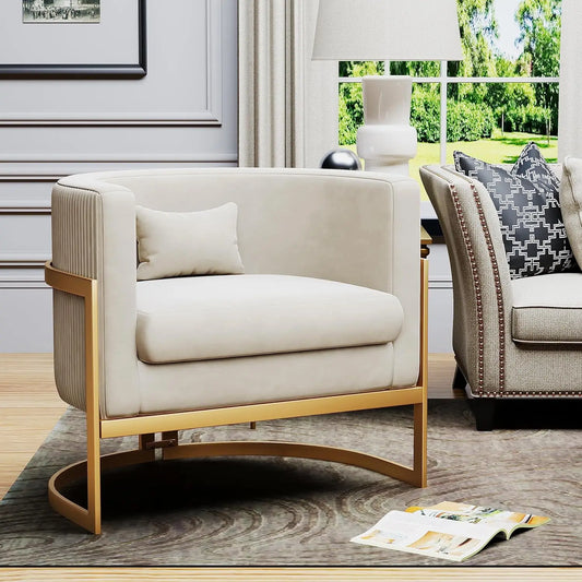 ArtZ® Velvet Nest Chair Chair Ivory