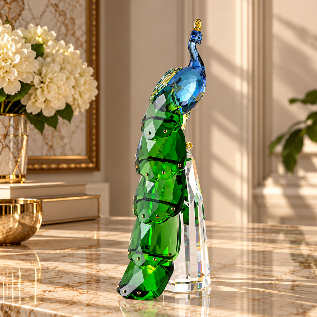 ArtZ® Peacock Princess Sculpture Peacock Sculpture