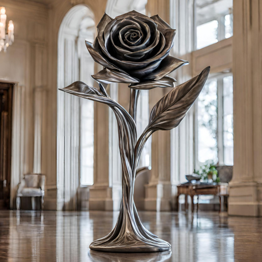 ArtZ® Stainless Steel Rose Sculpture Stainless Steel Rose Sculpture
