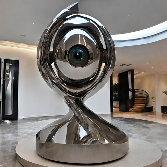 ArtZ® Stainless Steel Evil Eye Sculpture Stainless Steel Evil Eye Sculpture