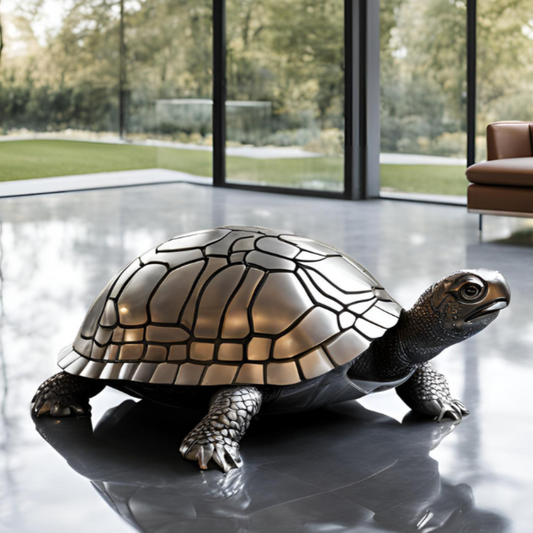 ArtZ® Stainless Steel Turtle Sculpture Stainless Steel Turtle Sculpture Length: 36 inch (91 cm)
