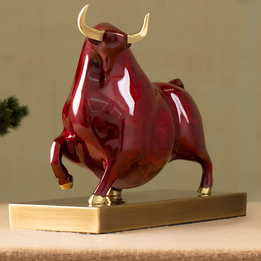 ArtZ® Abstract Bull Of Optimism and Prosperity Bronze Sculpture Bronze Bull Of Optimism and Prosperity Sculpture