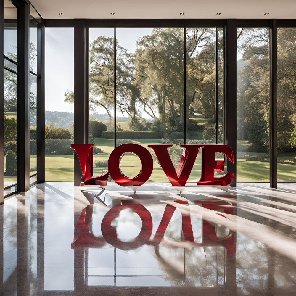 ArtZ® Stainless Steel Love Sculpture Stainless Steel Love Sculpture