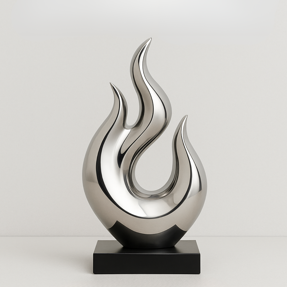 OSO Stainless Steel Scorching Flame Sculpture Stainless Steel Flame Sculpture Height: 36 inch (91 cm)
