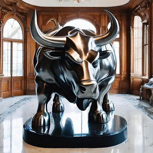 ArtZ® Stainless Steel Bull Sculpture Stainless Steel Bull Sculpture