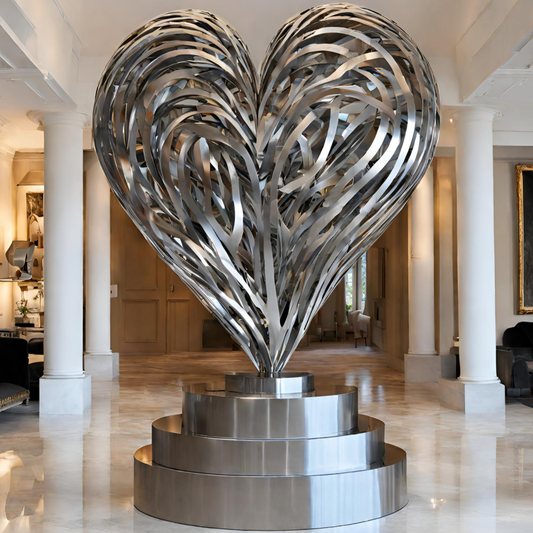 ArtZ® Stainless Steel Stairway To Love Sculpture Stainless Steel Stairway To Love Sculpture