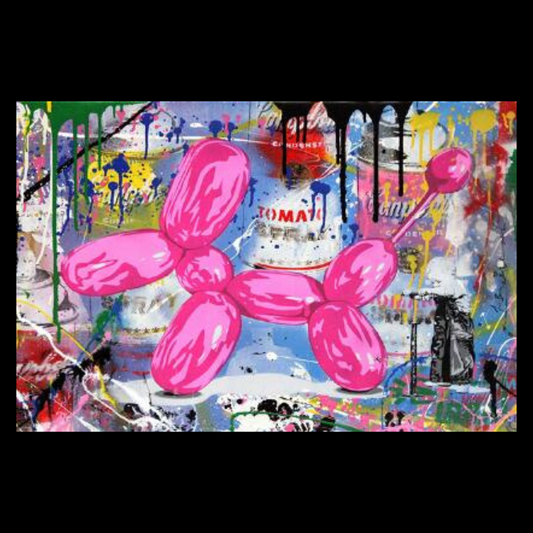 ArtZ® Balloon Dog Painting Dog Wall Art 7.9 inch by 11.8 inch (20x30cm) No Frame