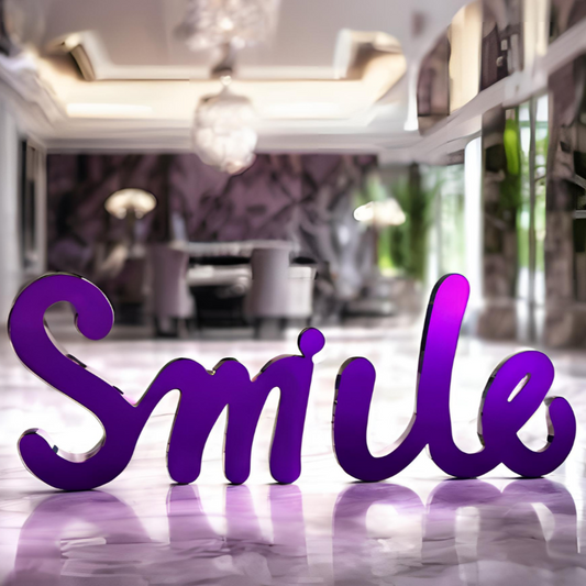 OSO Stainless Steel Smile Sculpture Stainless Steel Smile Sculpture Width: 36 inch (91 cm)