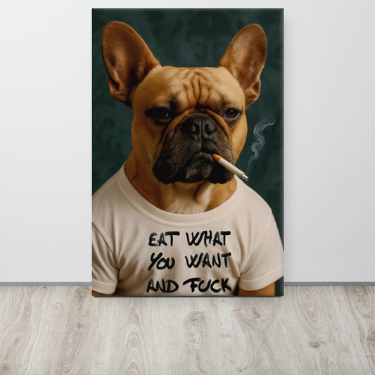ArtZ® Frenchie With An Attitude Painting Wall Art