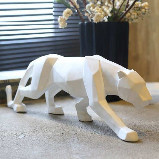 ArtZ® Panther Sculpture Sculptures White 9.8 inch by 3.1 inch by 1.8 inch