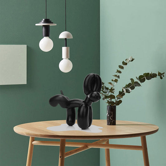 ArtZ® Balloon Dog Doing Number One Sculpture Sculptures Black