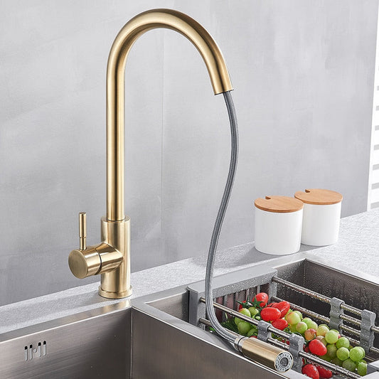 Klaus Smart Touch Kitchen Faucet Faucets Brushed Gold