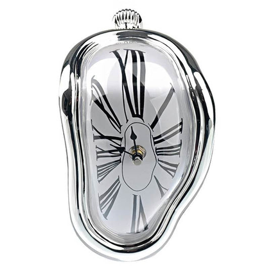 ArtZ® Salvador Dali Distorted Melting Clock Clocks Silver