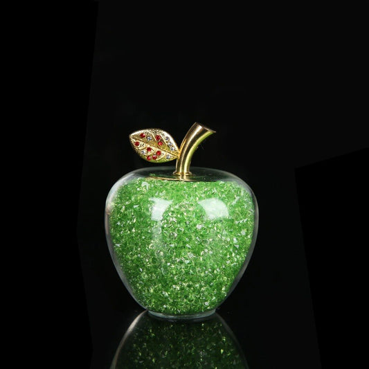 ArtZ® Handmade Crystal Apple Figurine Crystal Figurines Green Small