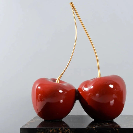 ArtZ® Nordic Cherry Sculptures Sculptures Two Red 25.6 inch by 21.3 inch by 11 inch (65x54x28cm)
