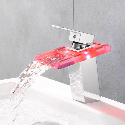 ArtZ® LED Waterfall Bathroom Faucet Bath