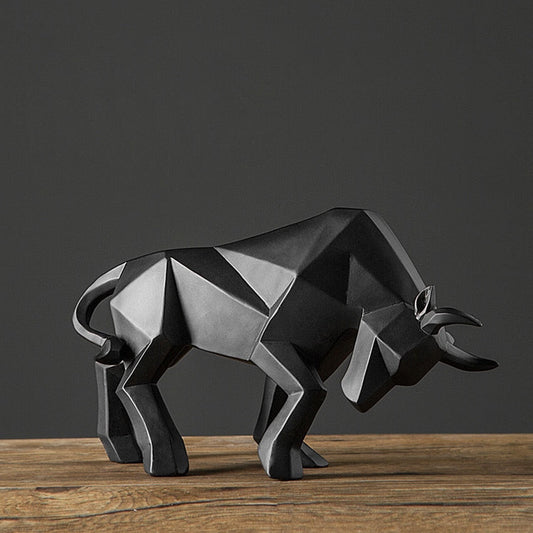 ArtZ® Nordic Bull Sculpture Sculptures Black