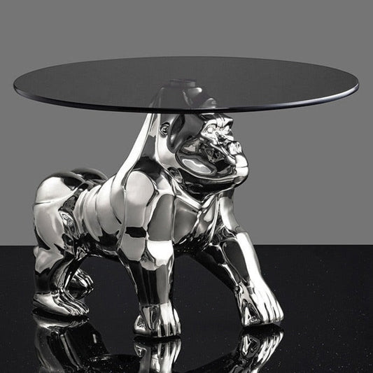 ArtZ® Gorilla Nordic Sculpture Tray Table Sculptures Silver