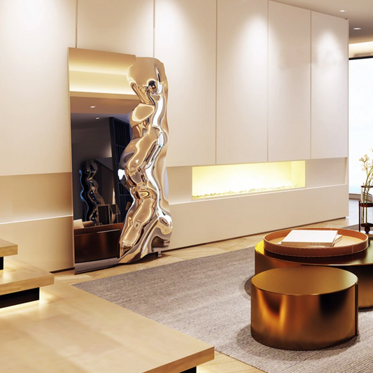 ArtZ® Stainless Steel Lava Mirror Stainless Steel Mirrors