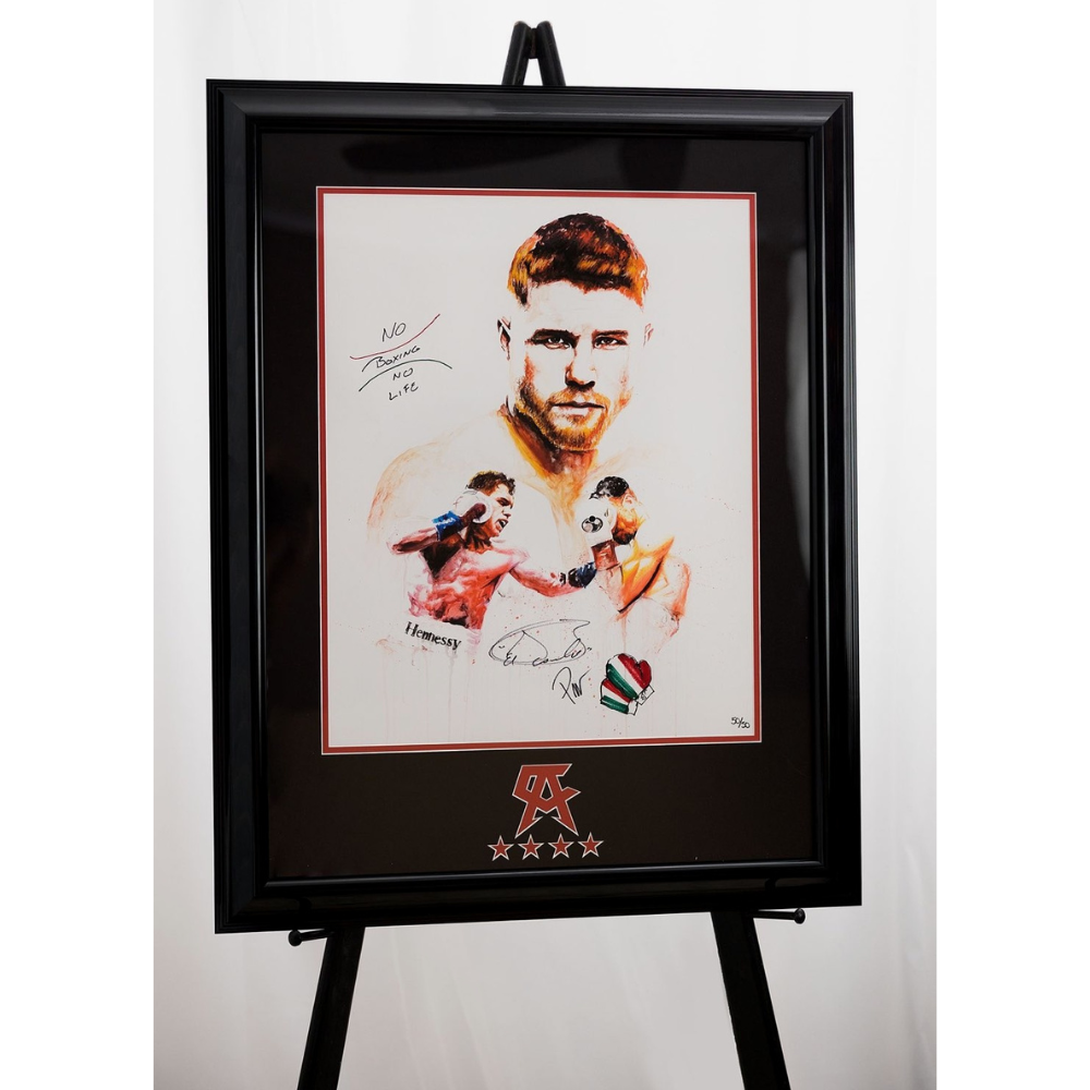 Canelo Álvarez Painting by Rob Prior Wall Art Ultra Rare Remarque Prints - Limited to 50 Prints