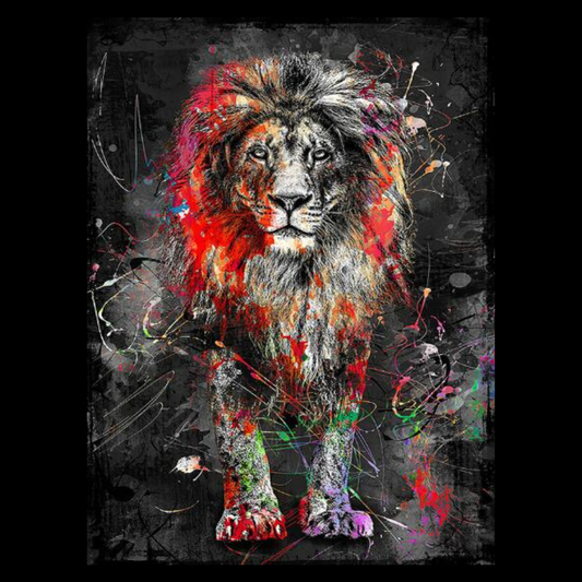 ArtZ® Nordic Lion Painting Wall Art 7.9 inch by 11.8 inch (20x30cm) No Frame
