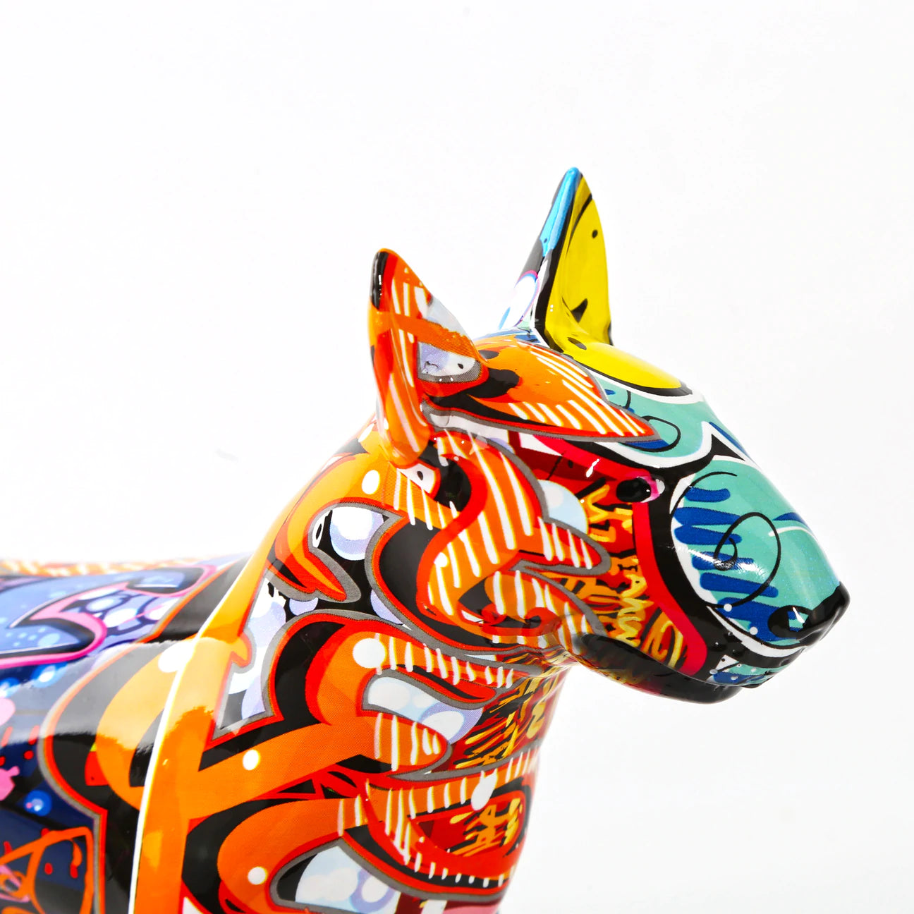 ArtZ® Bull Terrier Nordic Painted Statue Graffiti Dog Sculptures