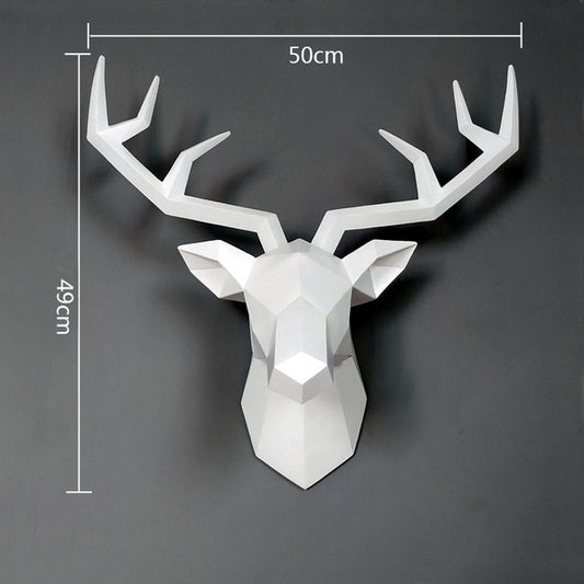 ArtZ® Deer Sculpture Wall Decoration Wall Art White