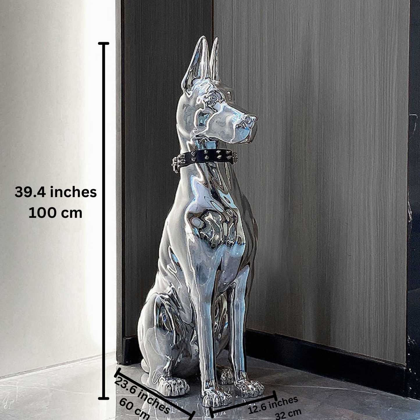 ArtZ® Electroplated Doberman Dog Statue