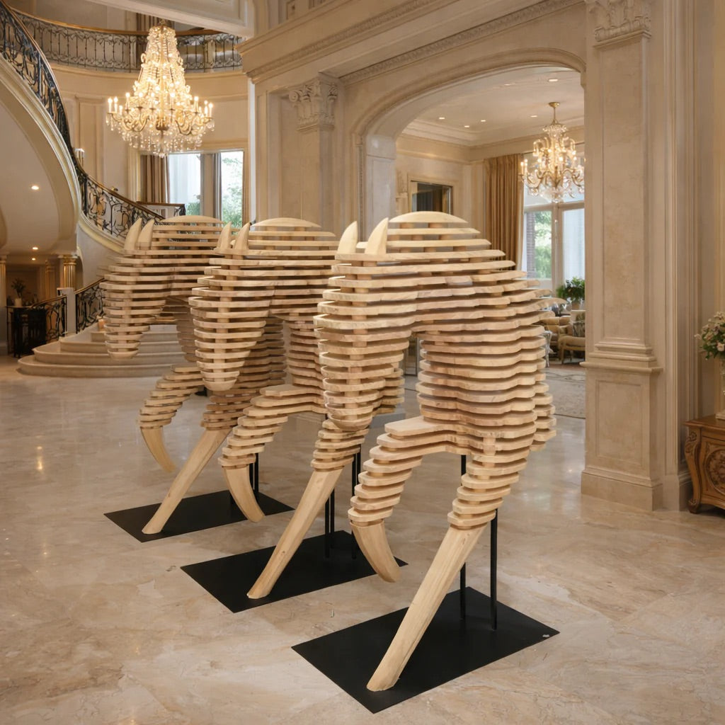 ArtZ® Solid Wood Handmade Strata Stallion Sculpture
