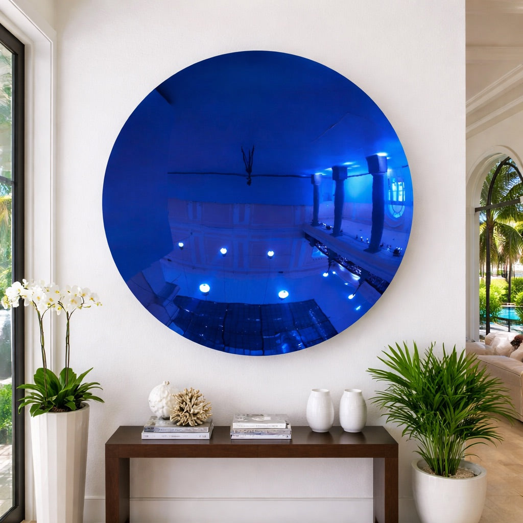 ArtZ® Stainless Steel Concave or Convex Mirror Stainless Steel Concave Mirrors Blue Concave 23.6 inch Diameter (60cm)