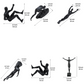 ArtZ® I Will Get To The Top Sculptures, Set of 6 Climbing Sculptures