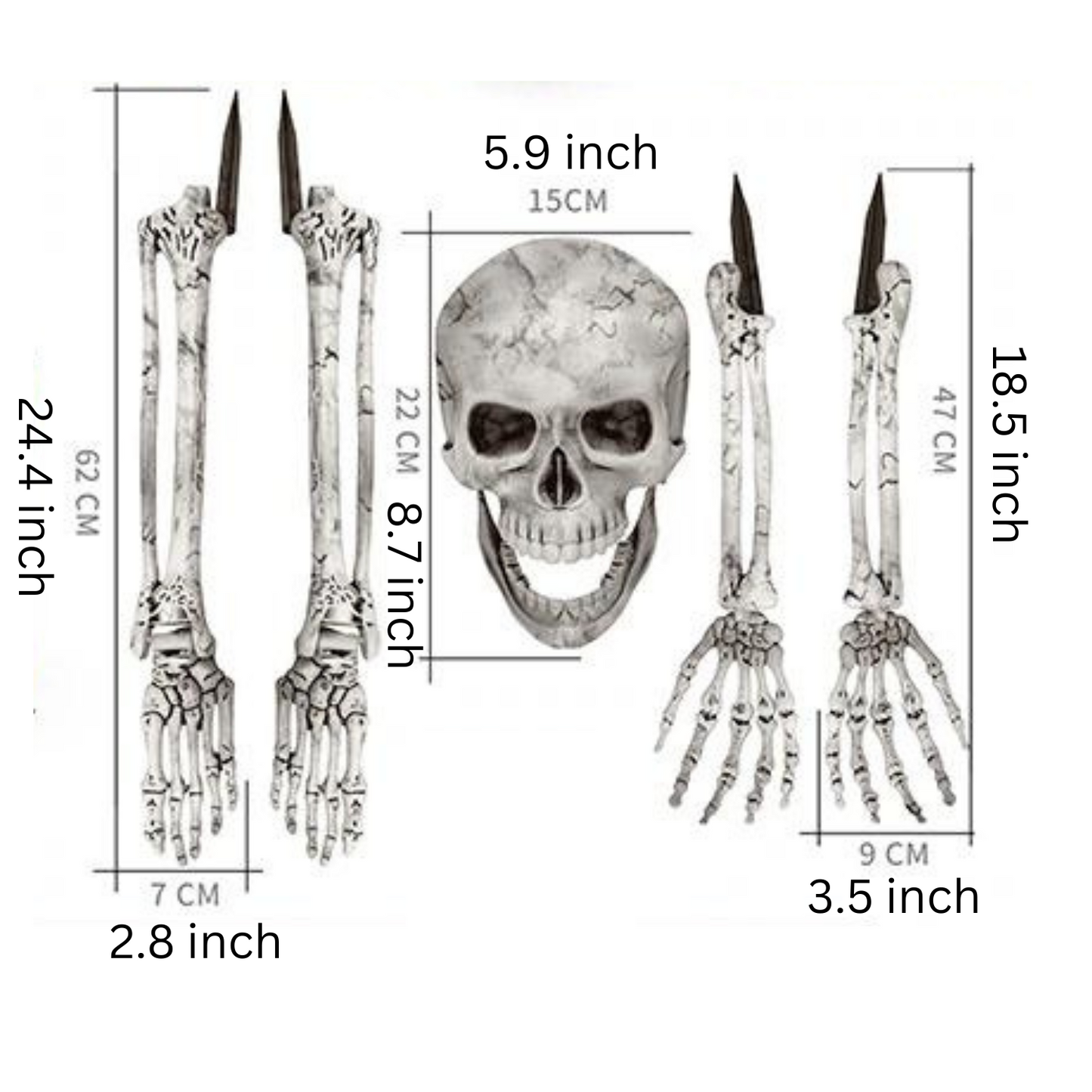 ArtZ® Very Scary Halloween Lawn Skeleton
