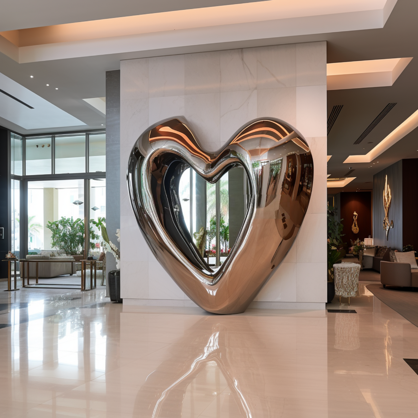 ArtZ® Stainless Steel Heart Mirror