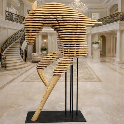 ArtZ® Solid Wood Handmade Strata Stallion Sculpture