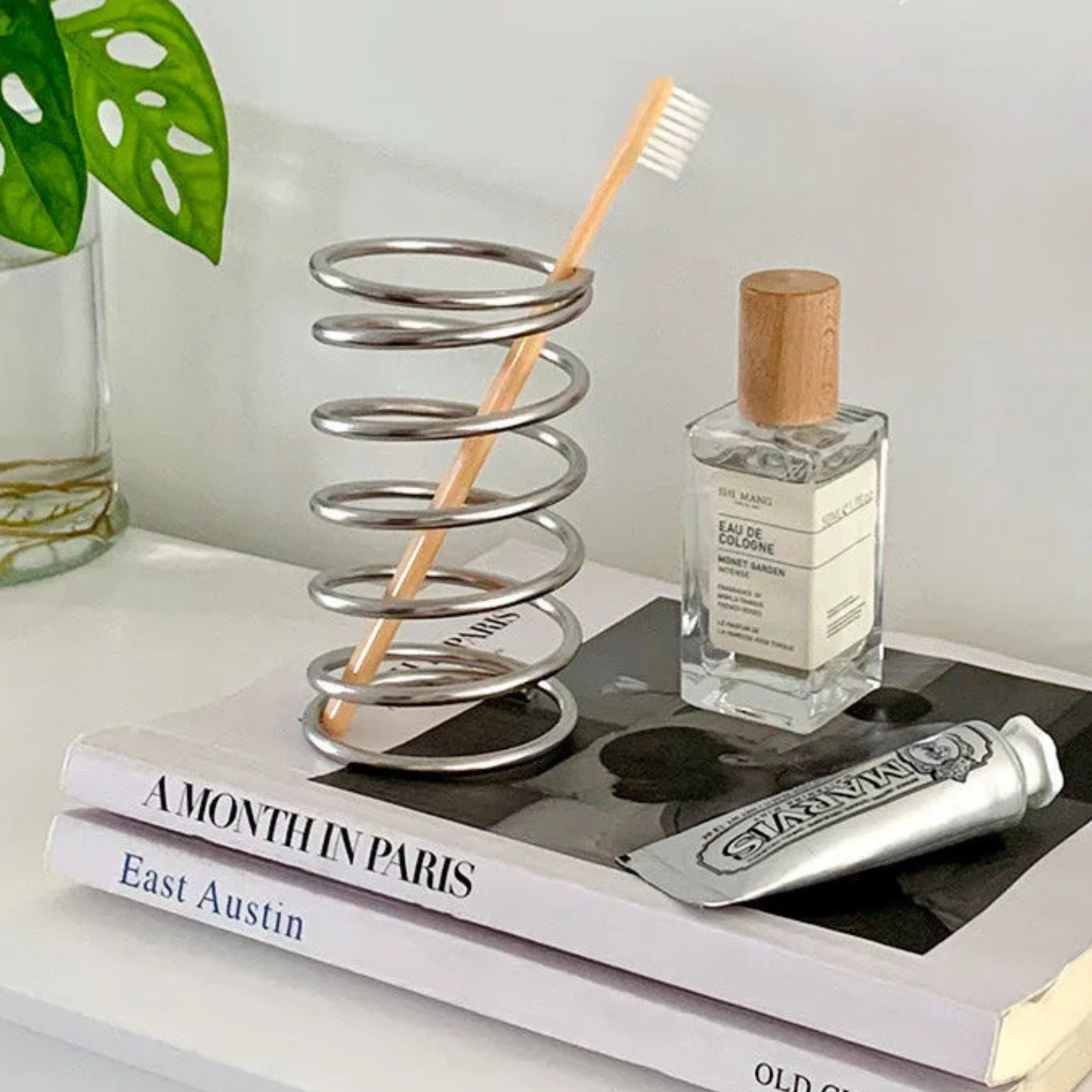 ArtZ® Smile Station Stainless Steel Toothbrush Holder Toothbrush Stand