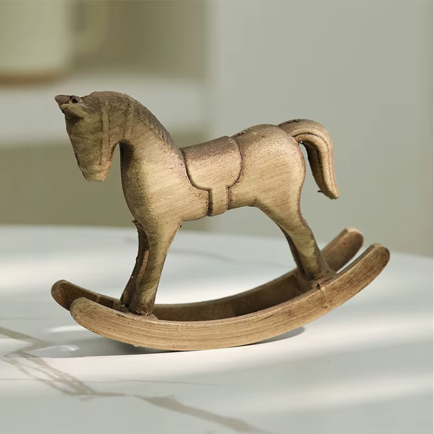 ArtZ® Nordic Gallop Horse Wooden Sculpture Horse Sculpture Gold