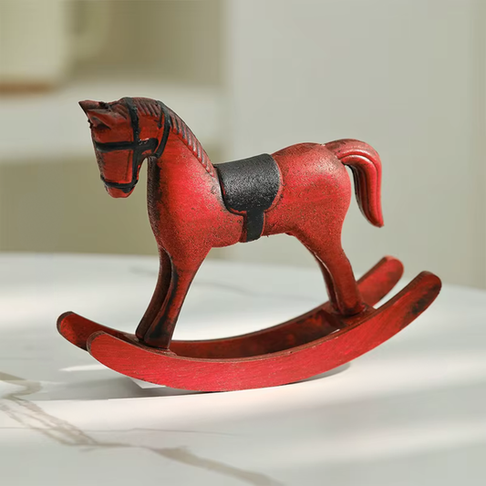 ArtZ® Nordic Gallop Horse Wooden Sculpture Horse Sculpture Red